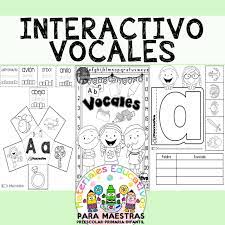 Ficha interactiva de atención para infantil/primaria. Cuaderno Interactivo De Vocales Materiales Educativos Para Maestras