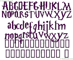 So harry james potter, was born on the 31st july 1980. Font Freak Harry Potter Freeware By Jenny Barck