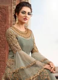 Olive Green Overall Embellished Lehenga Pant Suit Model Pakaian Model Pakaian Muslim Dan Model Baju Wanita