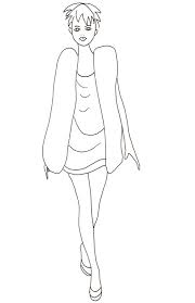 Coloriage Du Top Model Avec Une Grosse Doudoune Coloriages De Tete A Modeler