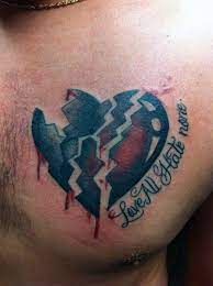 Top 41 Broken Heart Tattoo Designs For Men Split Ink Ideas Broken Heart Tattoo Designs Broken Heart Tattoo Broken Tattoo