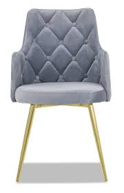 Laurie Chair With Gold Legs In Grey Furniture Home Decor Fortytwo Grey Velvet Chair Gold Legs Dinning Room Sets