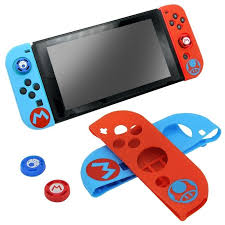 Listado completo de juegos de super nintendo con toda la información: Funda Protectora Silicona Joy Con Caps Nintendo Switch Mario Bi