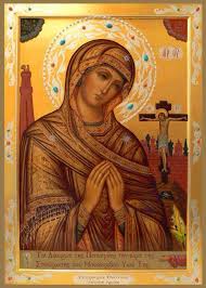 Tres Sainte Vierge Marie Priant Son Fils Verbe De Dieu Le Seigneur Jesus Christ Redempteur Et Liberateur Icone Religieuse Icone Russe Art Chretien