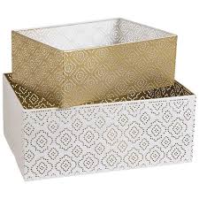 Small Storage Boite Metal Blanc Et Maisonsdumonde