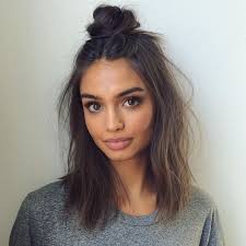 Messy Top Bun Short Hair Styles Hair Lengths Short Hair Styles Easy