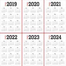 Calendrier Eag 2023 2024 Year 2019 2020 2021 2022 2023 2024 Calendar Vector Design Template, Simple  And Clean Design Royalty Free Svg, Cliparts, Vectors, And Stock  Illustration. Image 111937498.