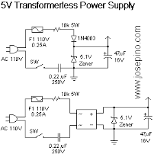 Transformerless Power Supply Electronic Circuit Projects Electronics Circuit Circuit Diagram
