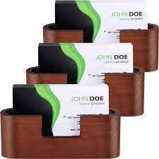 4.9 out of 5 stars. 3 Pieces Wooden Business Card Holder Desk Business Card Holder Wood Card Case For Office Supplies Dark Brown Style 2 Buy Online In Angola At Angola Desertcart Com Productid 124400269