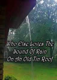 I Love My Tin Roof Sound Of Rain I Love Rain Love Rain