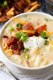 Baked Potato Soup Tastes Has All Of The Flavors Of My Favorite Loaded Baked Potato With Mashed Potatoes Che Baked Potato Soup Soup Recipes Mashed Potato Soup