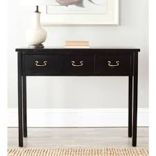 Safavieh Cindy Black Storage Console Table Amh6568b The Home Depot Black Console Table Wood Console Table Console Table