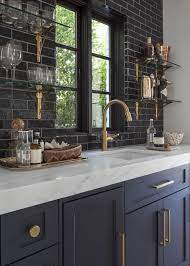 Find great deals on ebay for kitchen cabinet hardware black. Black And White Kitchen With Gold Hardware Instaimage
