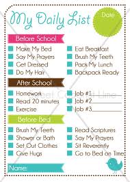 Editable Morning Routine Chart For Adults Www