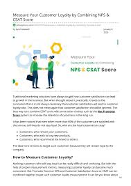 Csat is one of the most efficient means to track. Measure Your Customer Loyalty By Combining Nps Csat Score By Pi Happiness Issuu