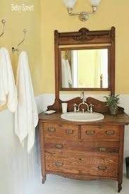 Granny S Dresser For The Bathroom Sink Wood Bathroom Vanity Bathroom Sink Units Country Bathroom