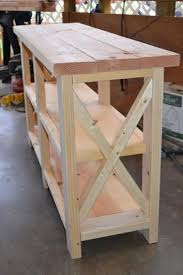 Rustic X Console Table Diy Furniture Furniture Projects Diy Furniture Projects