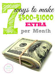 Here, you will get 50+ ways to make money online making money with writing articles online is really a great way to earn money online from home. 7 Ways To Make An Extra 500 1000 Per Month Updated For 2017