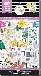 Value Pack Stickers Color Story Happy Planner Planner Stickers Happy Planner Accessories