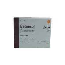 Betamethasone sodium phosphate and betamethasone acetate injection (to clarify, this is one formulation/injected solution, not separate solutions/interventions). Betnesol Injection 5 Ampoules X 1ml Fateh Pharma Online Pharmacy Store