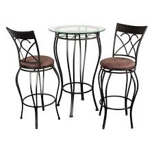 Metal bar & pub table sets : Have To Have It Fancy Glass Top 3 Piece Pub Table Set 189 00 Pub Table And Chairs Metal Pub Table Pub Table