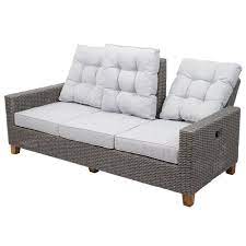 You can also choose from fabric, plastic, and metal rattan lounger sofa, as. Gartengarnitur Hwc G28 Sitzgruppe Lounge Set Sofa Akazie Holz Halbrundes Rattan Verstellbar Grau Kissen Hellgrau