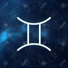 zodiac sign gemini white thin simple line astrological symbol