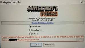 Due to the way you can choose to load forge or vanilla minecraft, you never have to worry about forge or an individual mod breaking your game. Minecraft Forge Problem There S No Minecraft Directory Set Up Minecraften