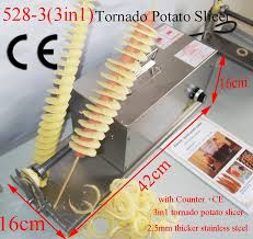 Zz pro potato slicer food grade stainless steel 10w electric potato tornado slicer automatic cutter machine spiral potato cutter twister spiral zucchini (automatic) 3.8 out of 5 stars 34 $145.55 $ 145. Tornado Potato Cutter Home Facebook