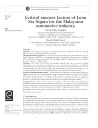 The amount you can purchase depends on your credit score and income. Pdf Critical Success Factors Of Lean Six Sigma For The Malaysian Automotive Industry Nurul Fadly Habidin Academia Edu