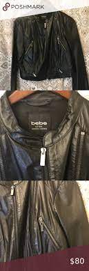 Bebe Est 1976 Genuine Leather Jacket All Black Bebe Leather Jacket For A Woman Very Beautiful And Stylish In Goo Leather Jacket Genuine Leather Jackets Jackets