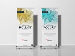 Free Exhibition Stand Roll Up Banner Mockup Mockup Design Free Mockup Mockup