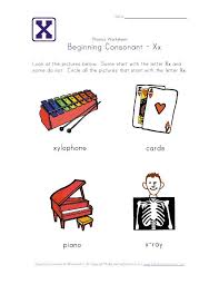 Beginning Consonants Letter X Worksheet Phonics Worksheets Worksheets Consonant