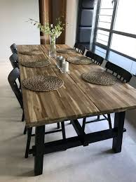 Wood Dining Table Exposed Wood Skogsta Dining Tables Sets Calgary Kijiji Large Round Dining Table Dining Table Diy Dining Room Table