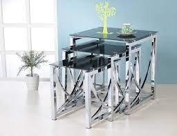 Wondering the look of nest of tables glass and chrome. Eclipse Nest Of Tables Grand Furniture