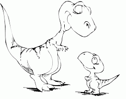 Coloring pages for kids with cute dinosaurs, simple vector illustration. Dinosaur Coloring Pages Velociraptor Coloring And Drawing