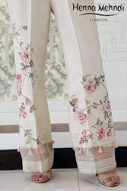 Ivory Diamante Embroidered & Embellished Trousers | Fashion ...