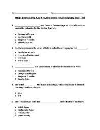 Our online american revolution trivia quizzes can be adapted to suit your requirements for taking some of … American Revolution Test Worksheets Teaching Resources Tpt