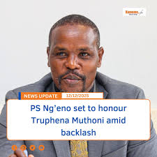 Mwandiki mukaru, Festus Ng'eno, kuuga ministry ya maria maturigiciirie na  ucenjia wa riera ni ineanite ritwa ria Truphena Muthoni niguo aheo ngerenwa  ya kibururi thutha wa gubunja rekodi ya kuhimbiria muti mathaa