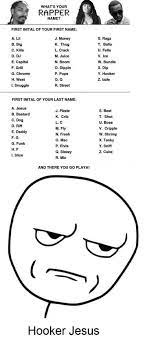 What S Your Rapper Name Thug Names Rapper Name Generator What Is Your Name