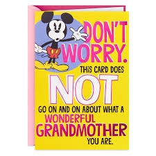 Includes one card and one envelope with a gold crown seal. Disney Mickey Mouse Funny Mother S Day Card For Grandmother Greeting Cards Hallmark
