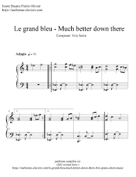 Https Narbonne Claviers Com Le Grand Bleu Much Better Down There Free Piano Sheet Music Partitions Gratuites Piano Partitions De Piano