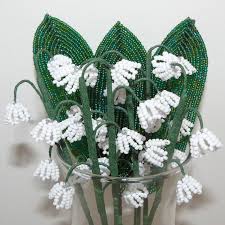 Lily Of The Valley French Beaded Flowers Beaded Flowers French Beaded Flowers Felt Flowers