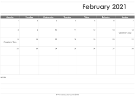 Now we are talking about the days and holidays of february month so february has 28 days this year. February 2021 Calendar Templates