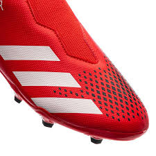 Deze veterloze voetbalschoen heeft een halfhoog bovenwerk van zacht textiel dat de enkel ondersteunt. Adidas Predator 20 3 Laceless Fg Ag Mutator Rot Weiss Schwarz Kinder Www Unisportstore De