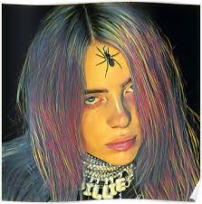 Billie Eilish Spider Crown Painting Poster Crown Painting Billie Eilish Billie