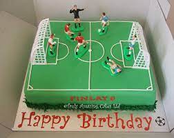 Cakes normally contain a combination of flour, sugar, eggs, and butter or oil, with some varieties also requiring liquid and leavening agents. Football Pitch Cake Football Pitch Cake Cake Soccer Cake