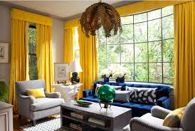 Anamda Nisbet Design Loooove That Royal Blue Yellow Curtains Living Room Yellow Living Room Blue Living Room