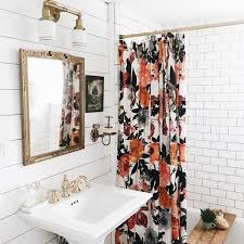 Jul 14, 2021 · a wave pattern shower curtain sets the soothing color scheme. F O R T A N D F I E L D Anthropologie Floral Shower Curtain Laurel Home