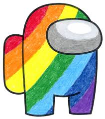 Enjoy these free, printable drawing pages! Draw An Among Us Crew Mate Rainbow Style Art Projects For Kids